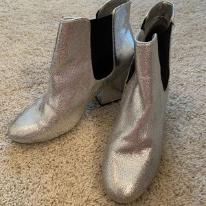 MIA silver glittery boots